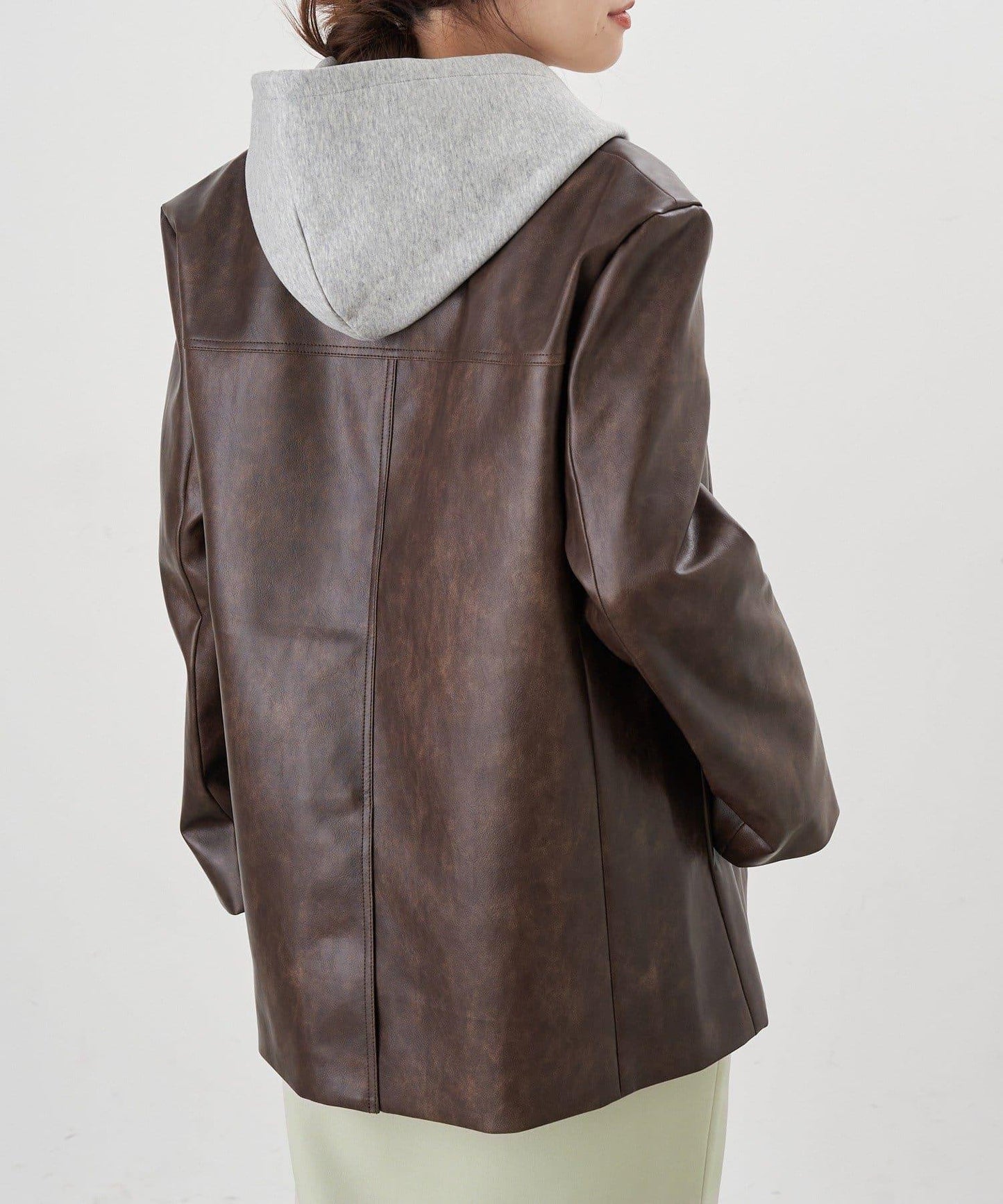 【26SS】皮革西裝外套