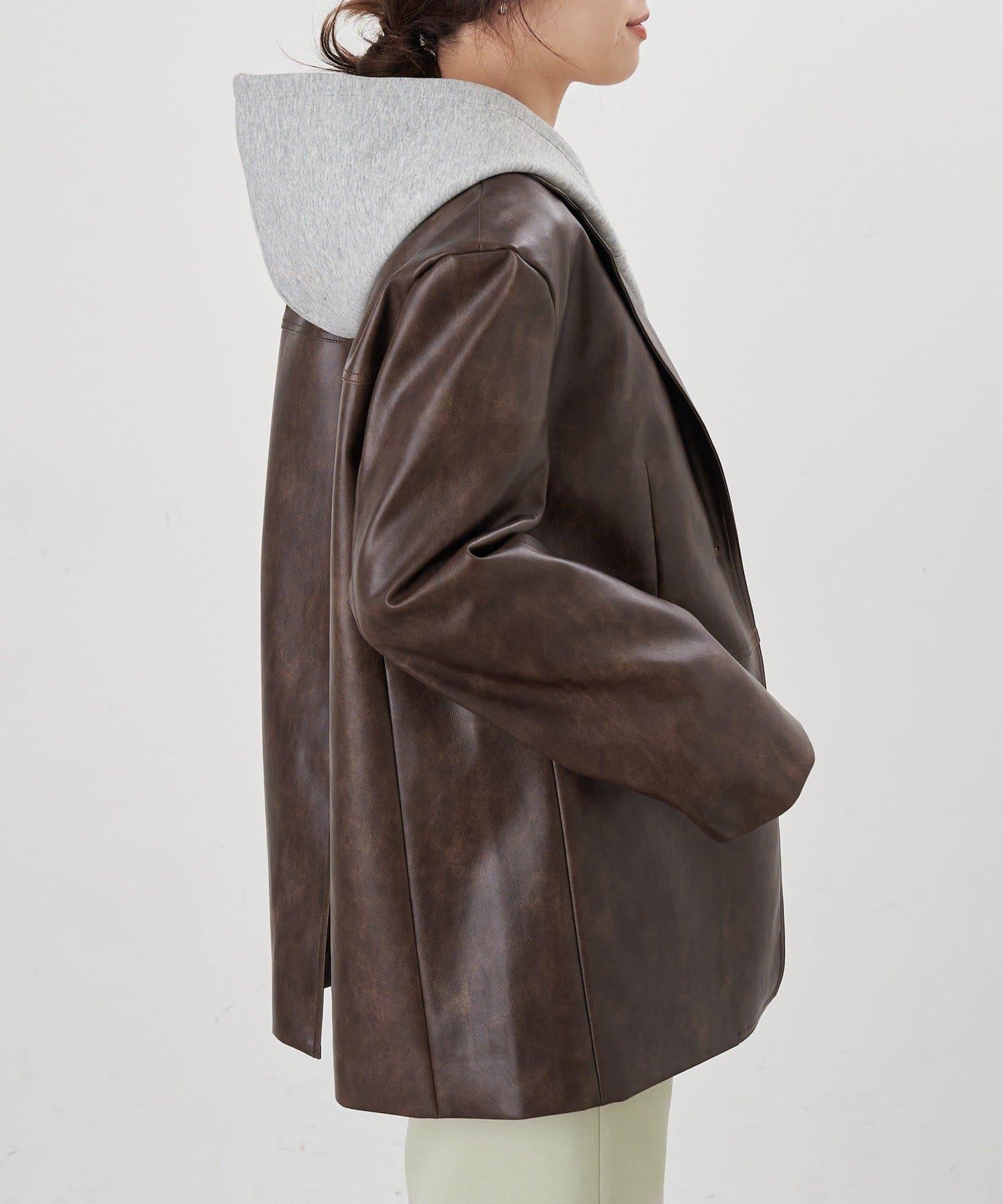 【26SS】皮革西裝外套