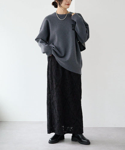 【à Nice (ア ・ニース)】工藝蕾絲半身裙