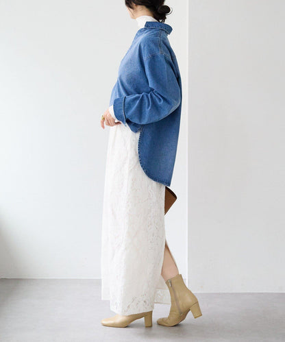 【à Nice (ア ・ニース)】工藝蕾絲半身裙