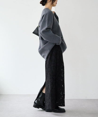 【à Nice (ア ・ニース)】工藝蕾絲半身裙