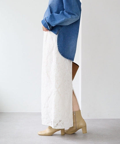 【à Nice (ア ・ニース)】工藝蕾絲半身裙
