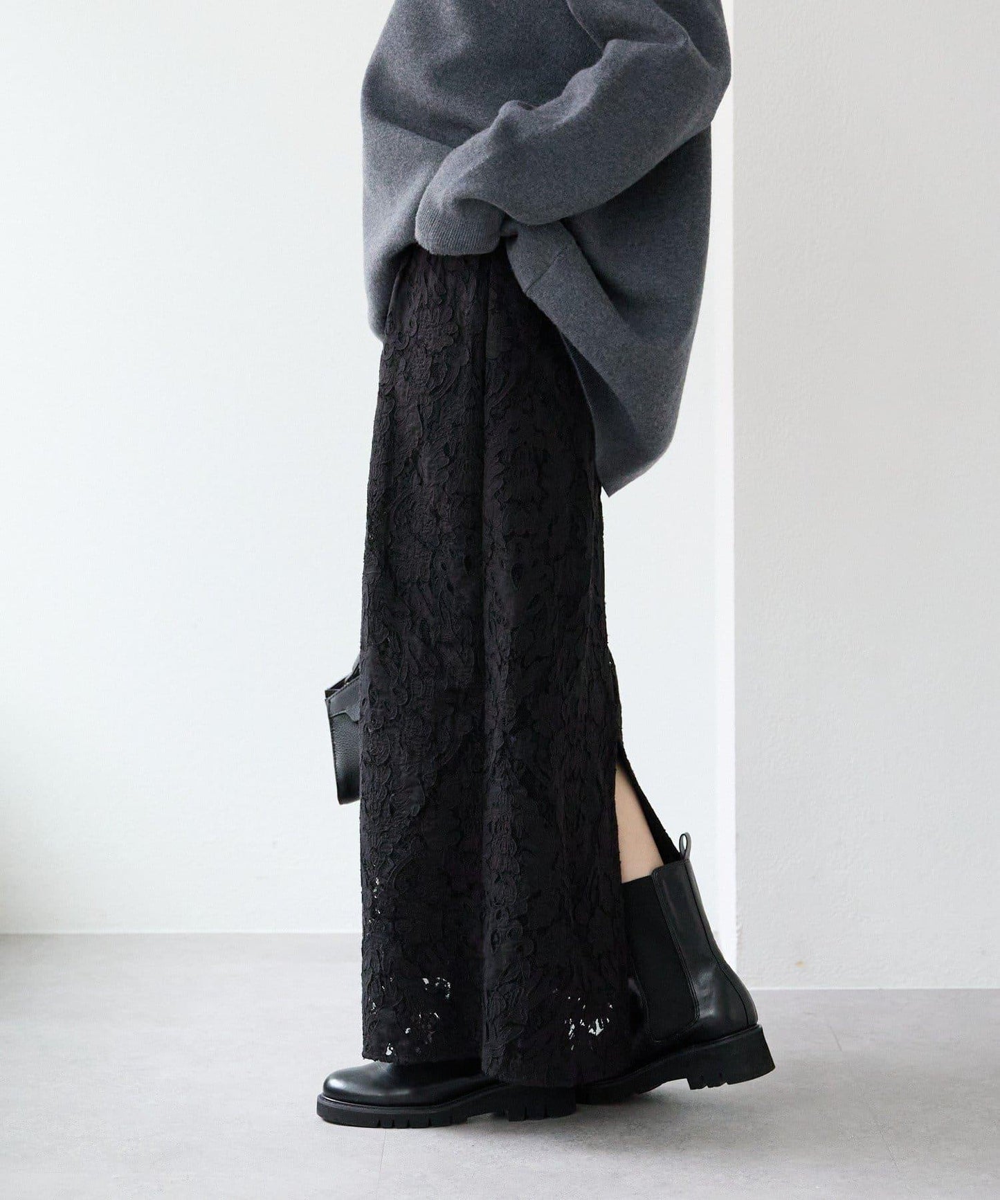 【à Nice (ア ・ニース)】工藝蕾絲半身裙