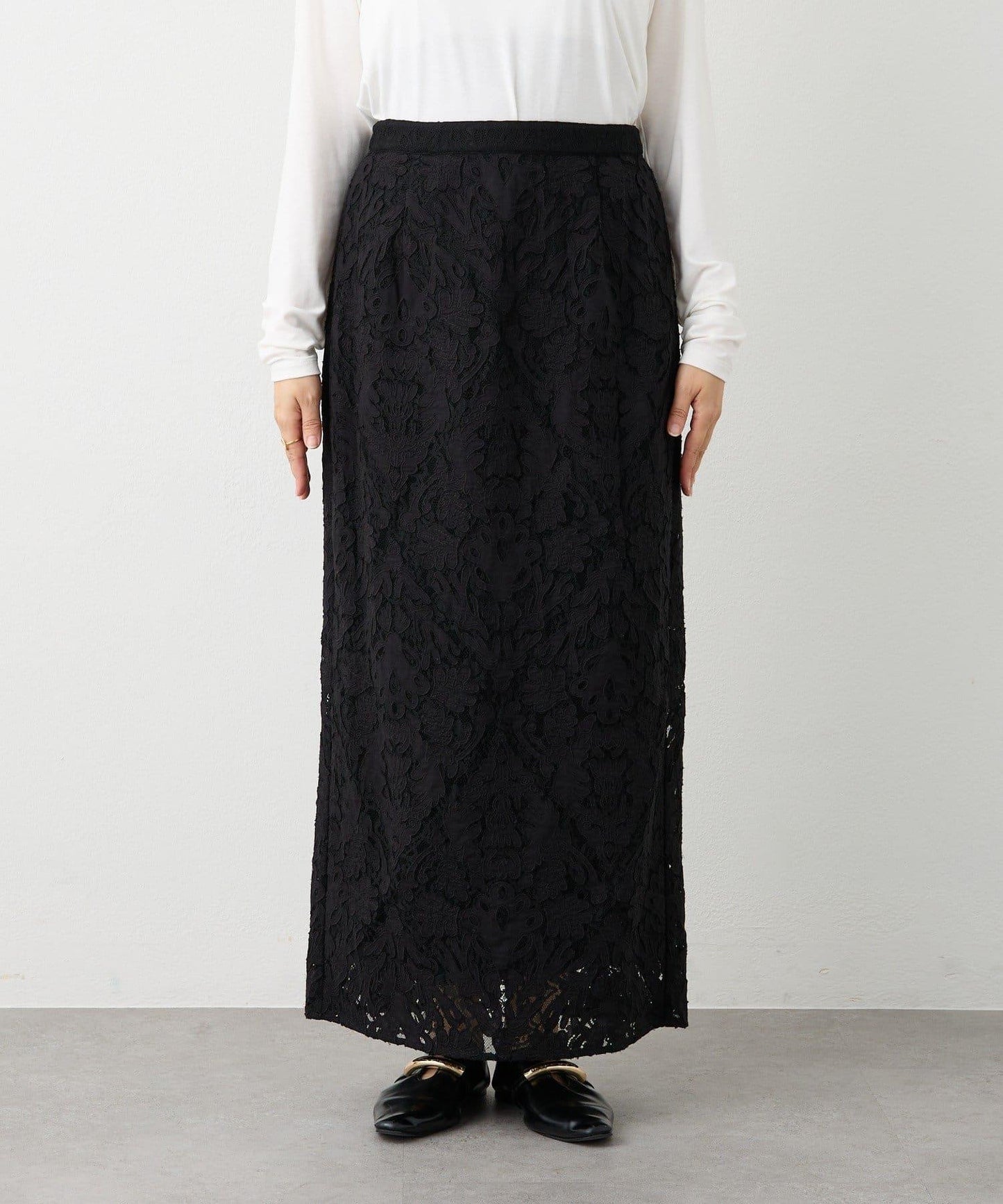 【à Nice (ア ・ニース)】工藝蕾絲半身裙