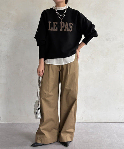 袖口羅紋箱型Logo上衣