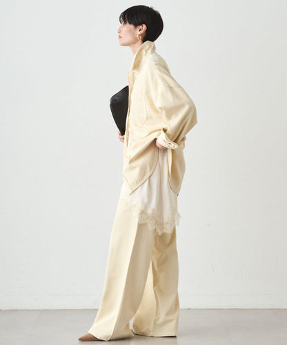 拼色牛仔襯衫/黃色