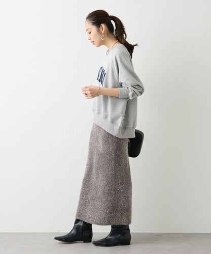 造型點睛之選 軟質長毛背部開衩修身半身裙