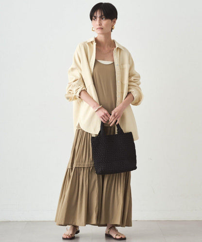 拼色牛仔襯衫/黃色