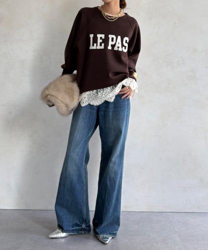 袖口羅紋箱型Logo上衣