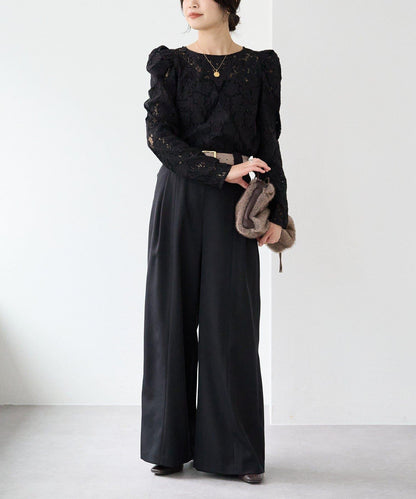 【à Nice (ア ・ニース)】工藝蕾絲襯衫