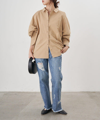 【26SS】棉質桶形襯衫