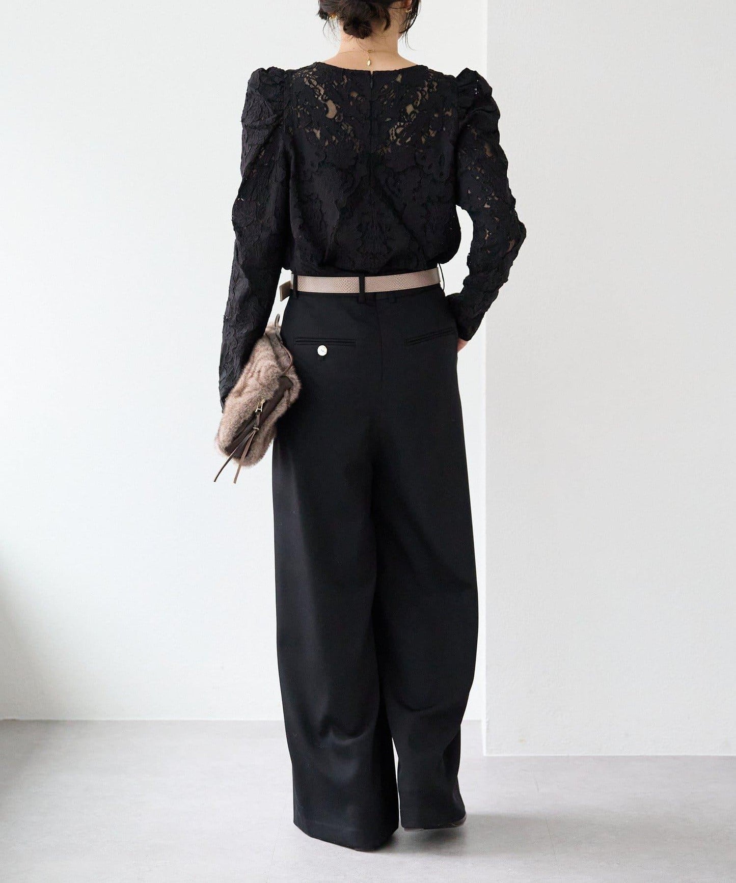 【à Nice (ア ・ニース)】工藝蕾絲襯衫