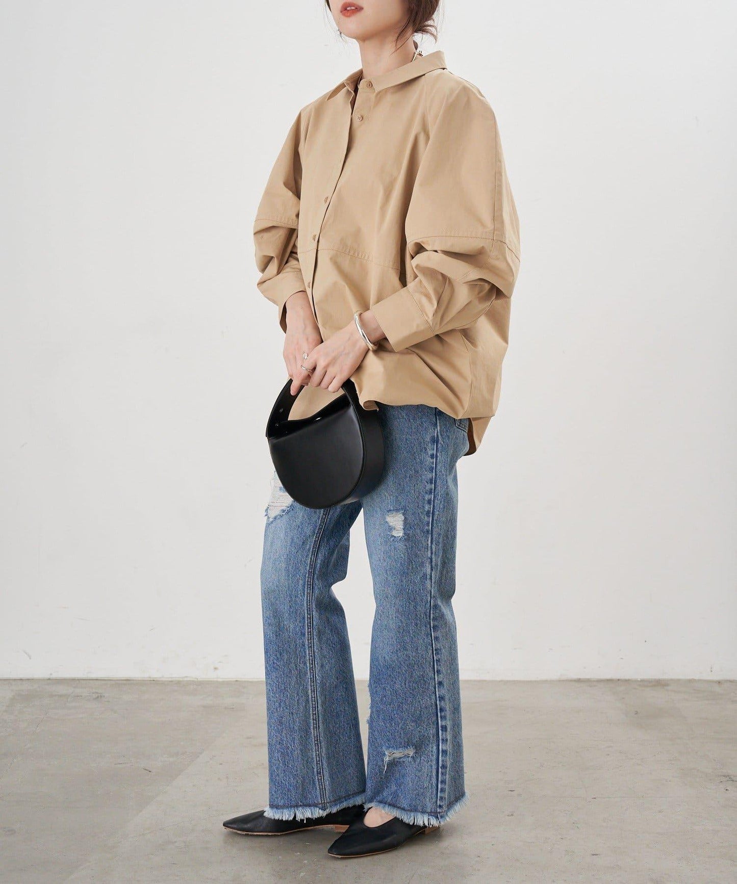【26SS】棉質桶形襯衫