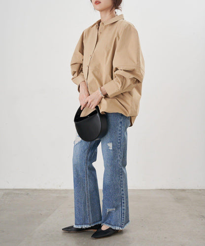 【26SS】棉質桶形襯衫