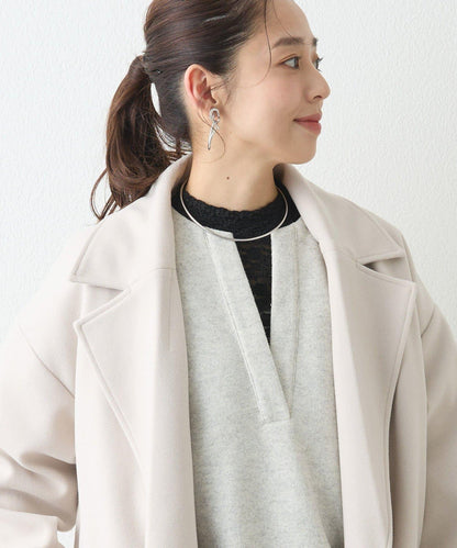 大人可愛◎彈力蕾絲高領套頭衫