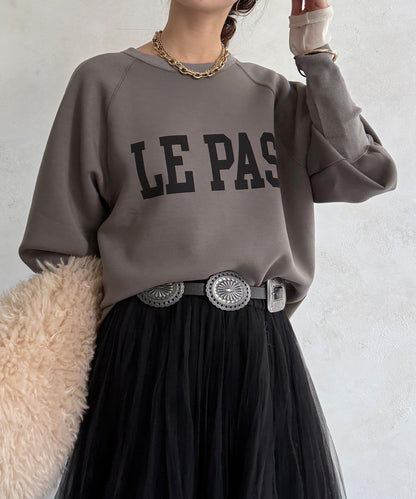 袖口羅紋箱型Logo上衣