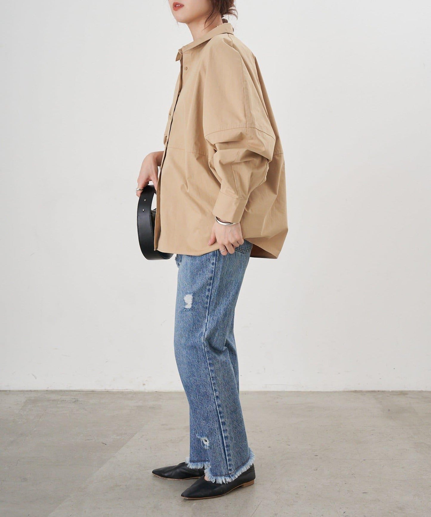 【26SS】棉質桶形襯衫