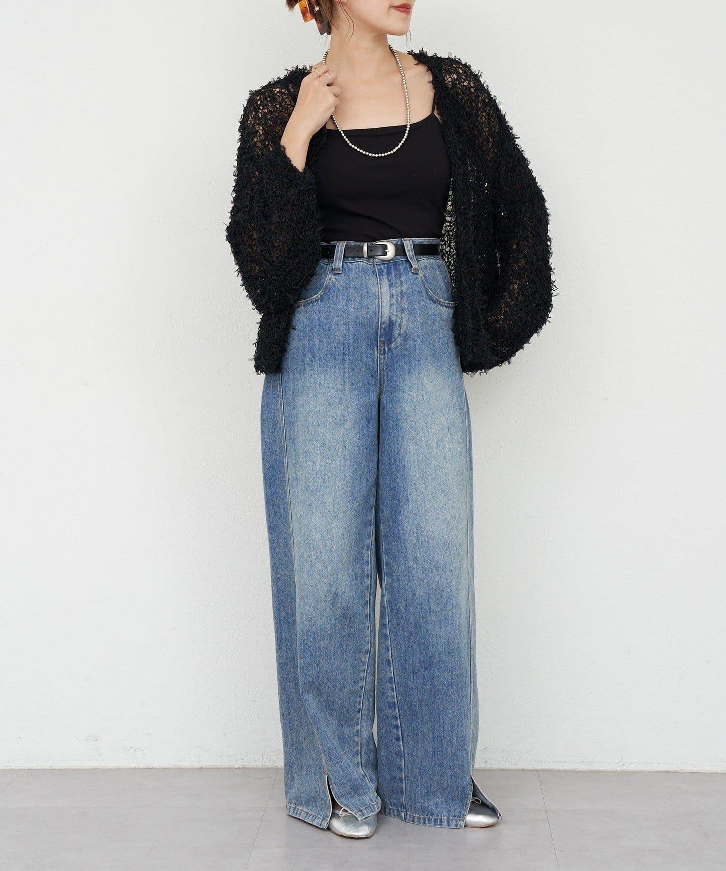 【26SS】網紗紗線點點開衫