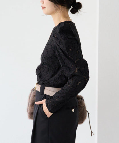 【à Nice (ア ・ニース)】工藝蕾絲襯衫