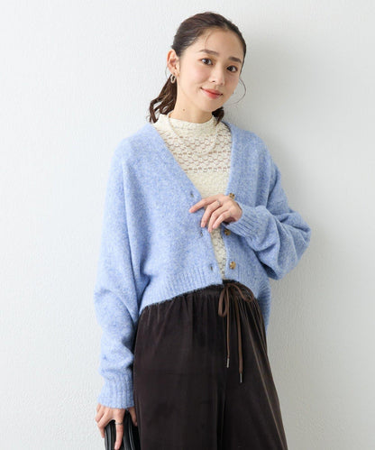 柔軟觸感狐狸絨V領開衫