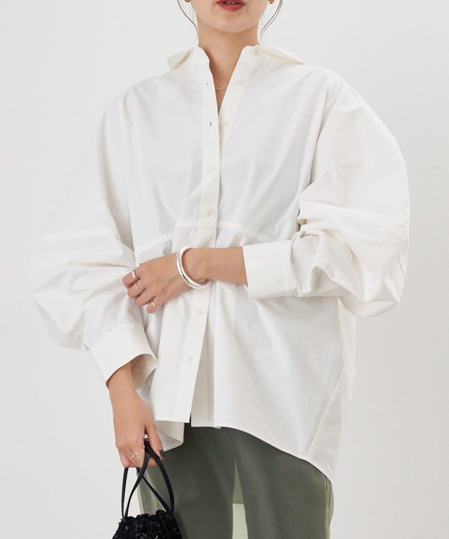 【26SS】棉質桶形襯衫