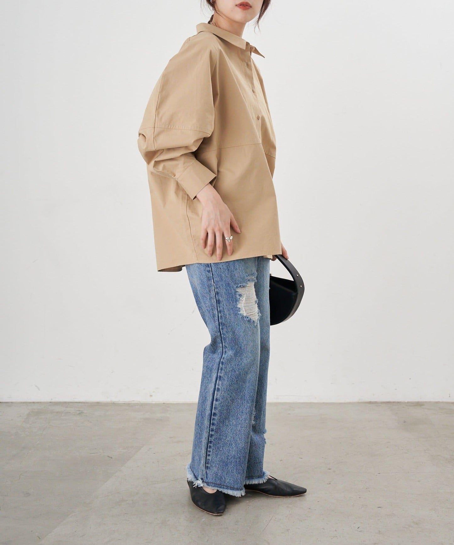 【26SS】棉質桶形襯衫