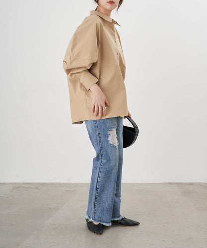 【26SS】棉質桶形襯衫