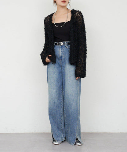 【26SS】網紗紗線點點開衫