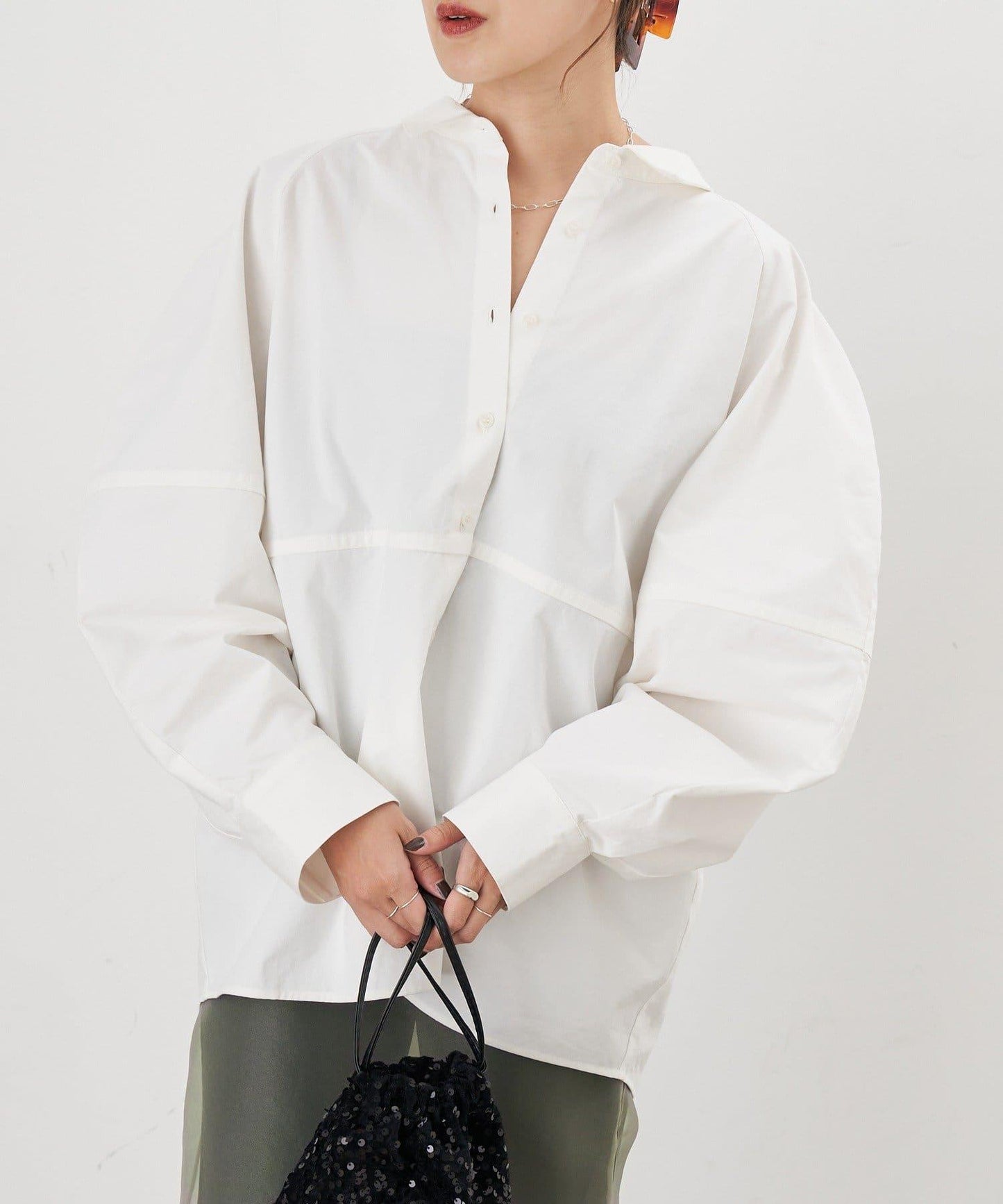 【26SS】棉質桶形襯衫