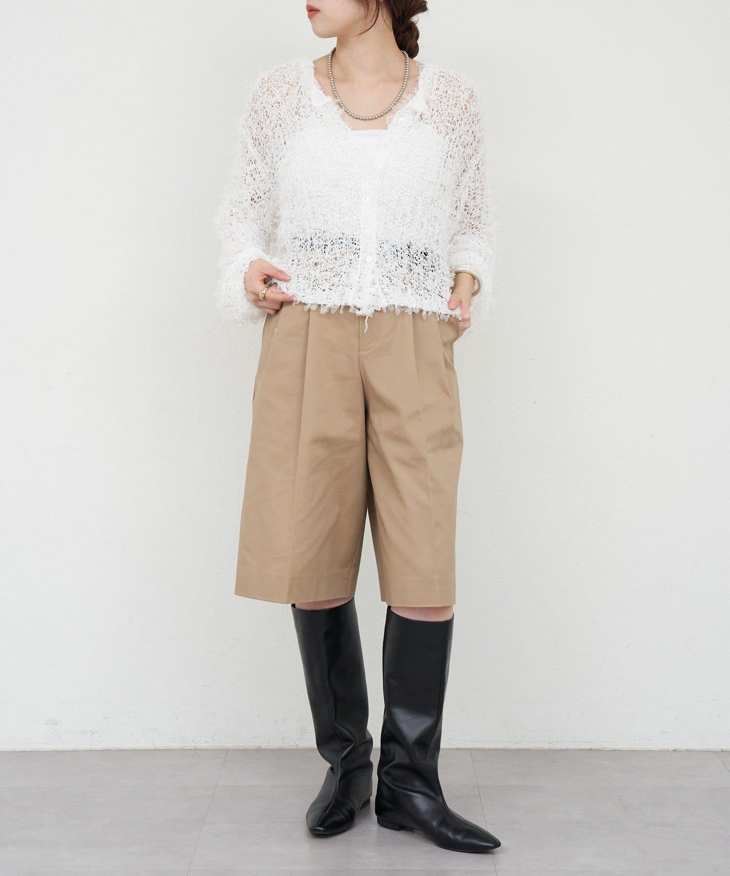 【26SS】網紗紗線點點開衫