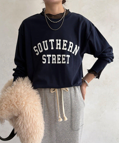 植絨字母疊穿上衣