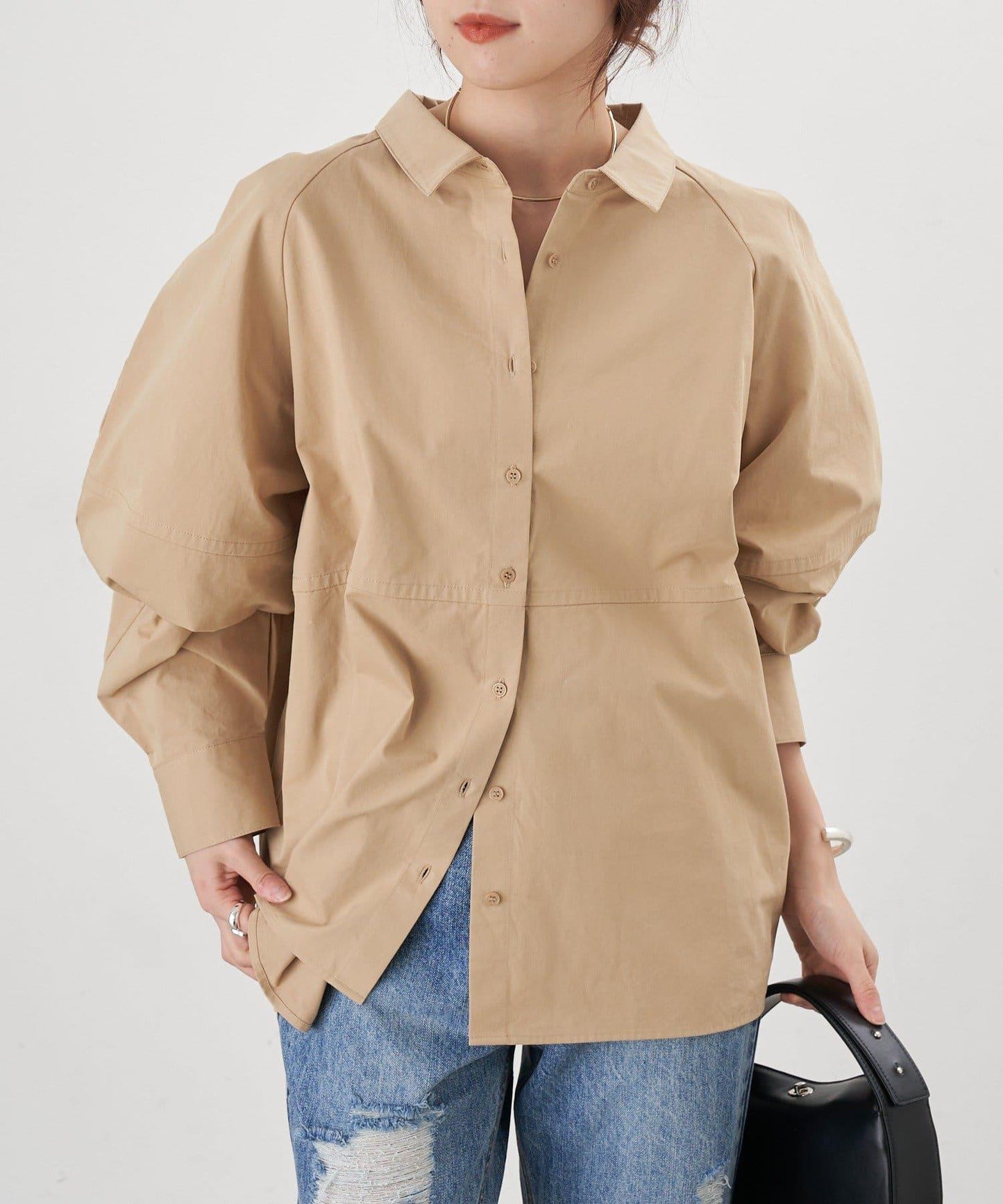 【26SS】棉質桶形襯衫