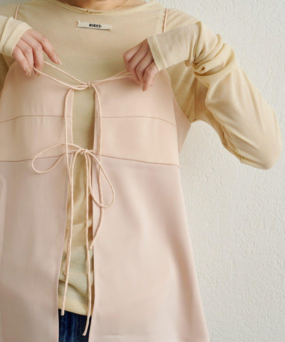 緞面蝴蝶結吊帶背心