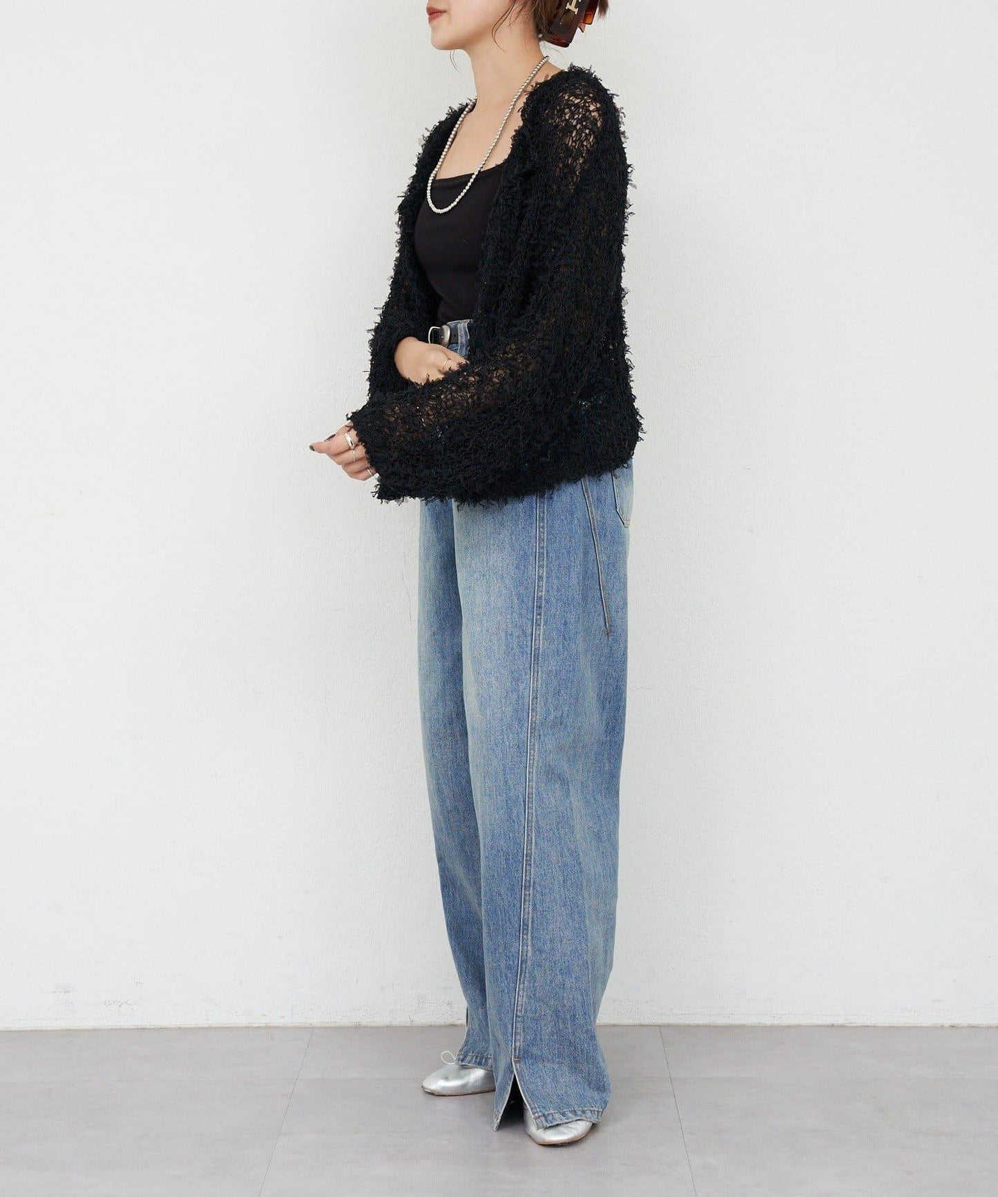 【26SS】網紗紗線點點開衫