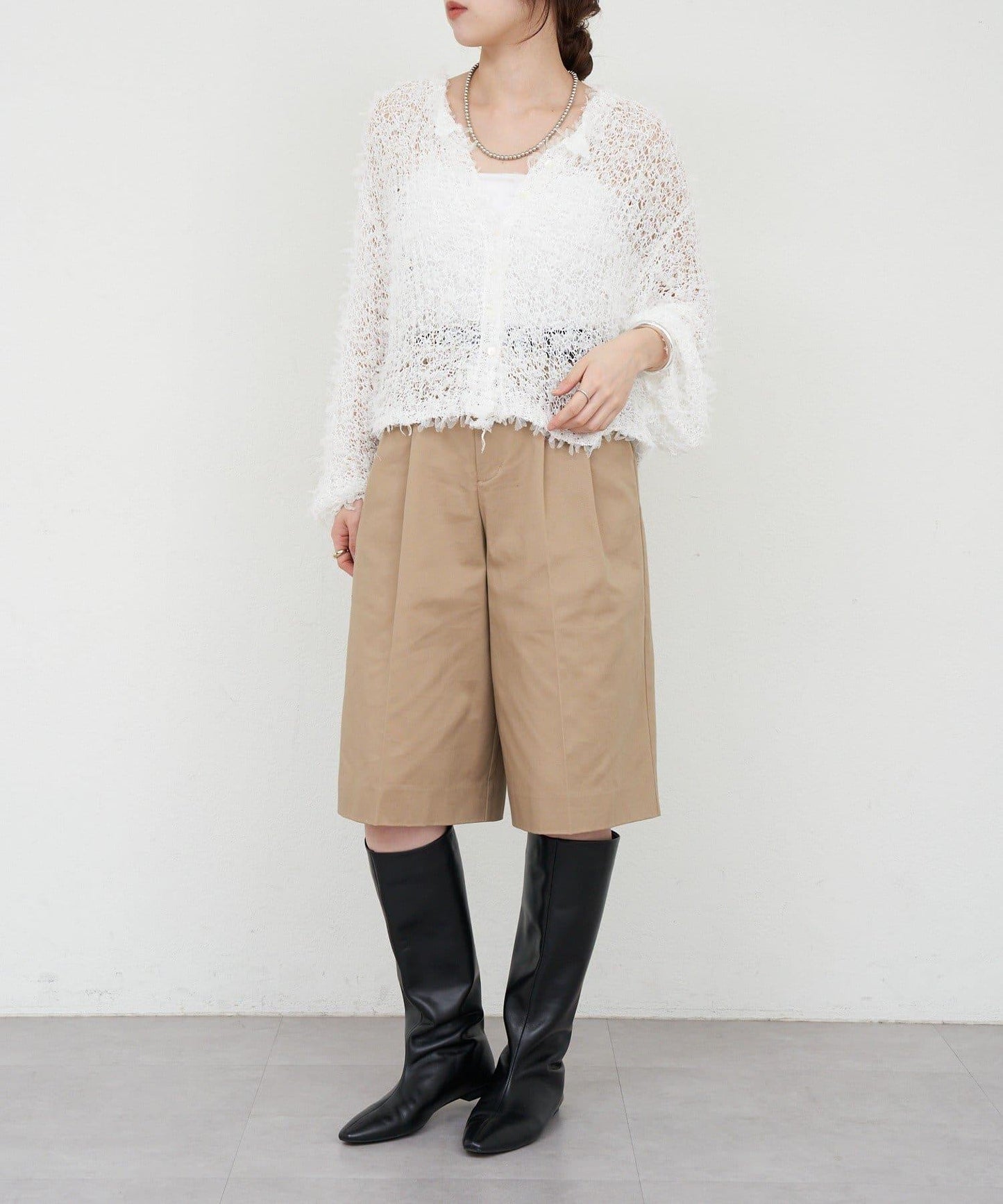 【26SS】網紗紗線點點開衫