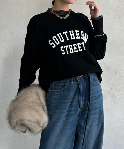 植絨字母疊穿上衣