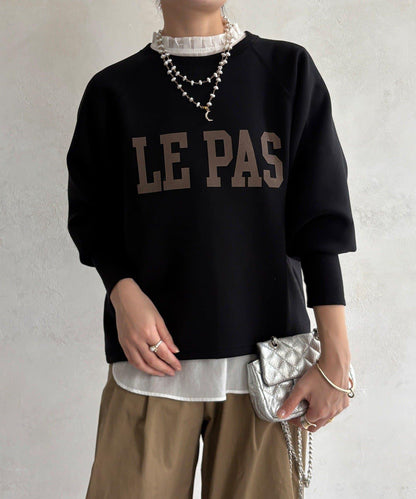 袖口羅紋箱型Logo上衣