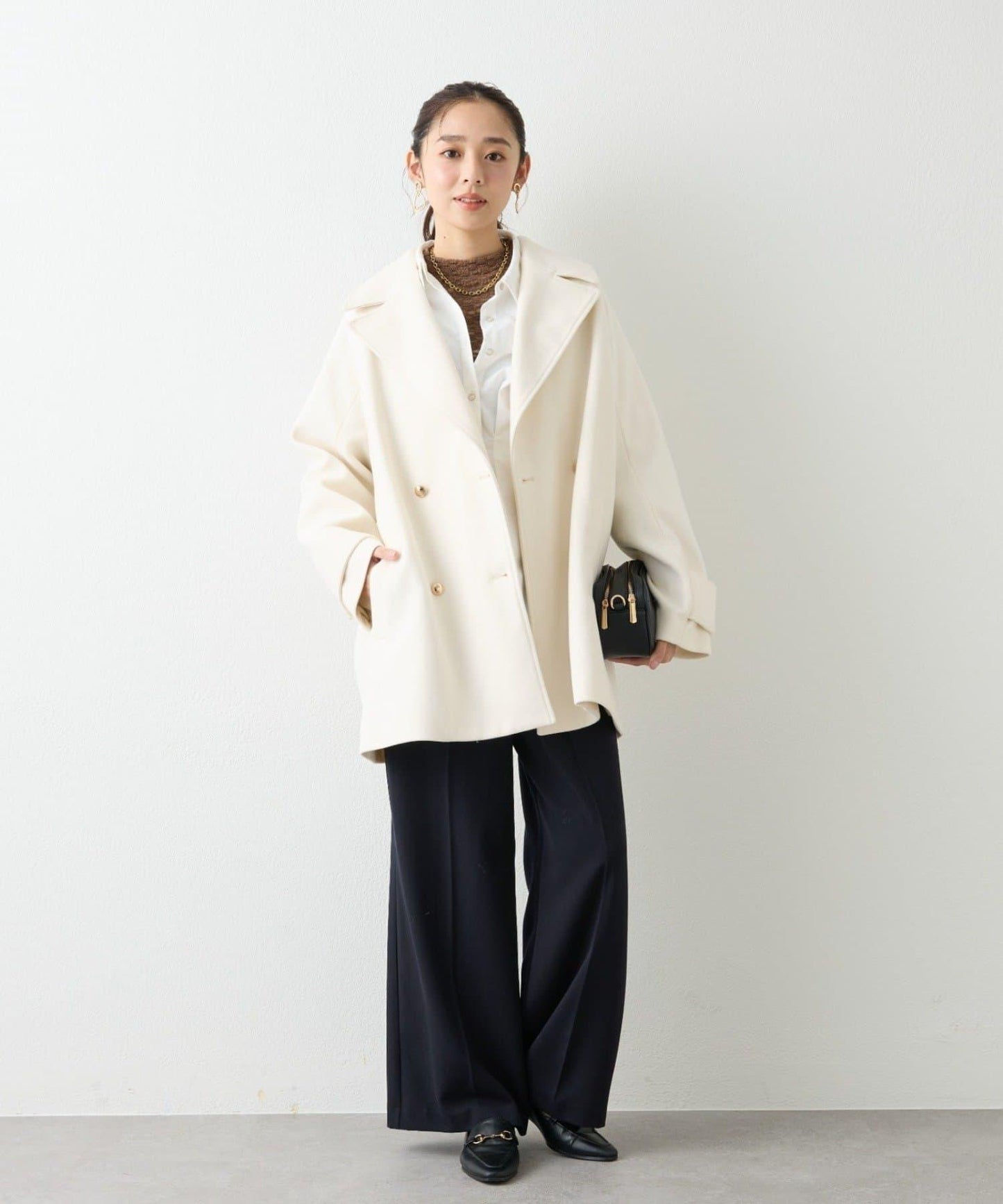 大人可愛◎彈力蕾絲高領套頭衫