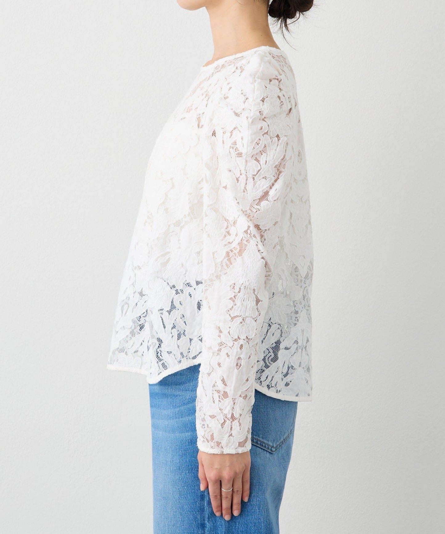 【à Nice (ア ・ニース)】工藝蕾絲襯衫