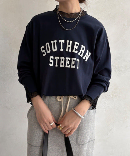 植絨字母疊穿上衣