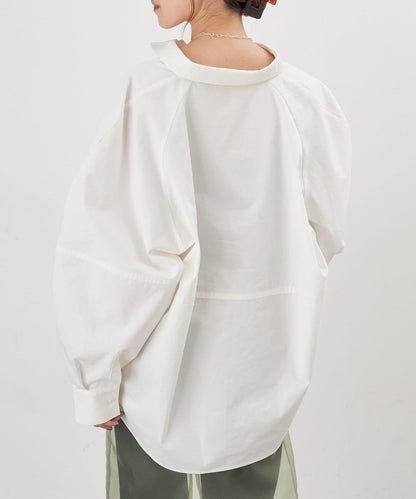 【26SS】棉質桶形襯衫