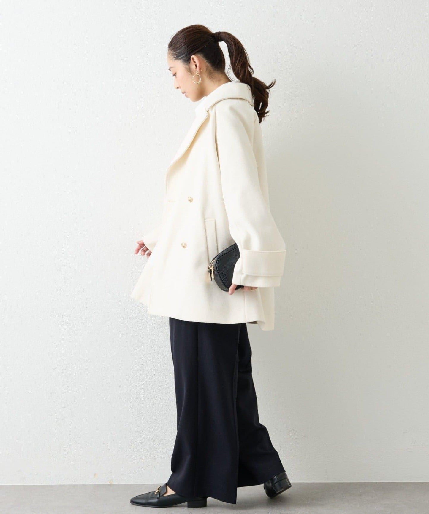 大人可愛◎彈力蕾絲高領套頭衫