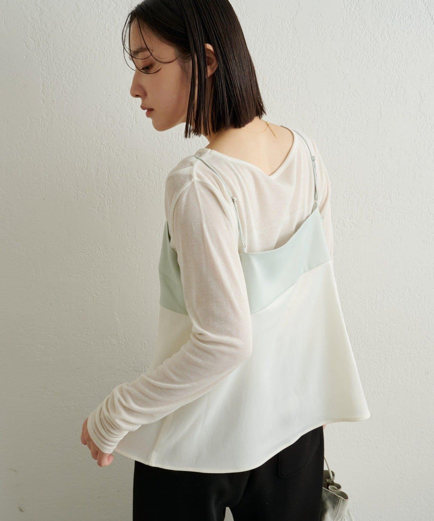 緞面蝴蝶結吊帶背心