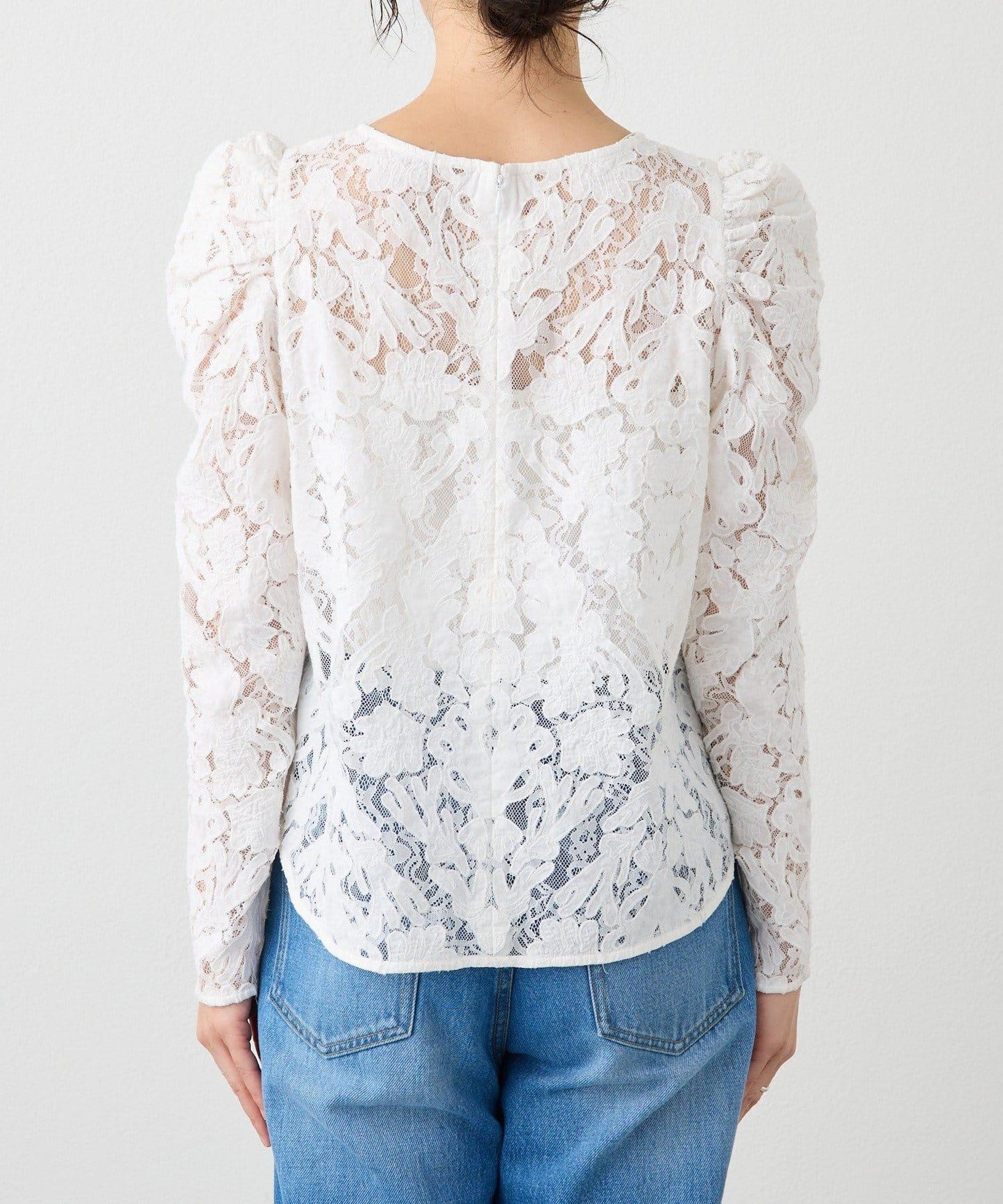 【à Nice (ア ・ニース)】工藝蕾絲襯衫