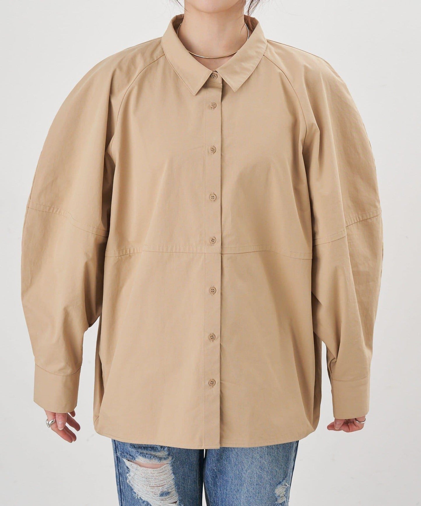 【26SS】棉質桶形襯衫