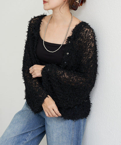 【26SS】網紗紗線點點開衫