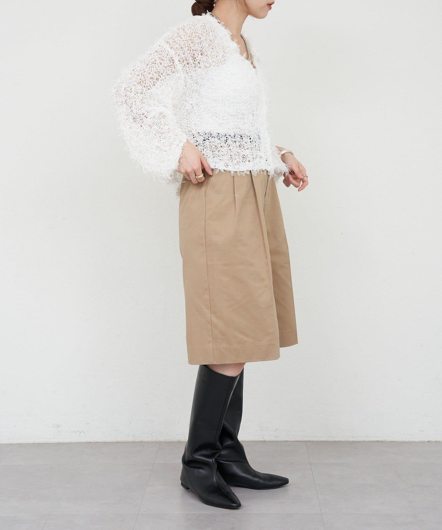 【26SS】網紗紗線點點開衫