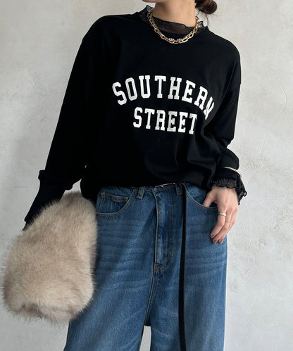 植絨字母疊穿上衣