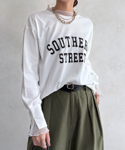 植絨字母疊穿上衣