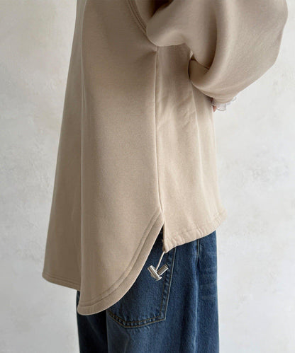 透視層疊刺繡加絨上衣